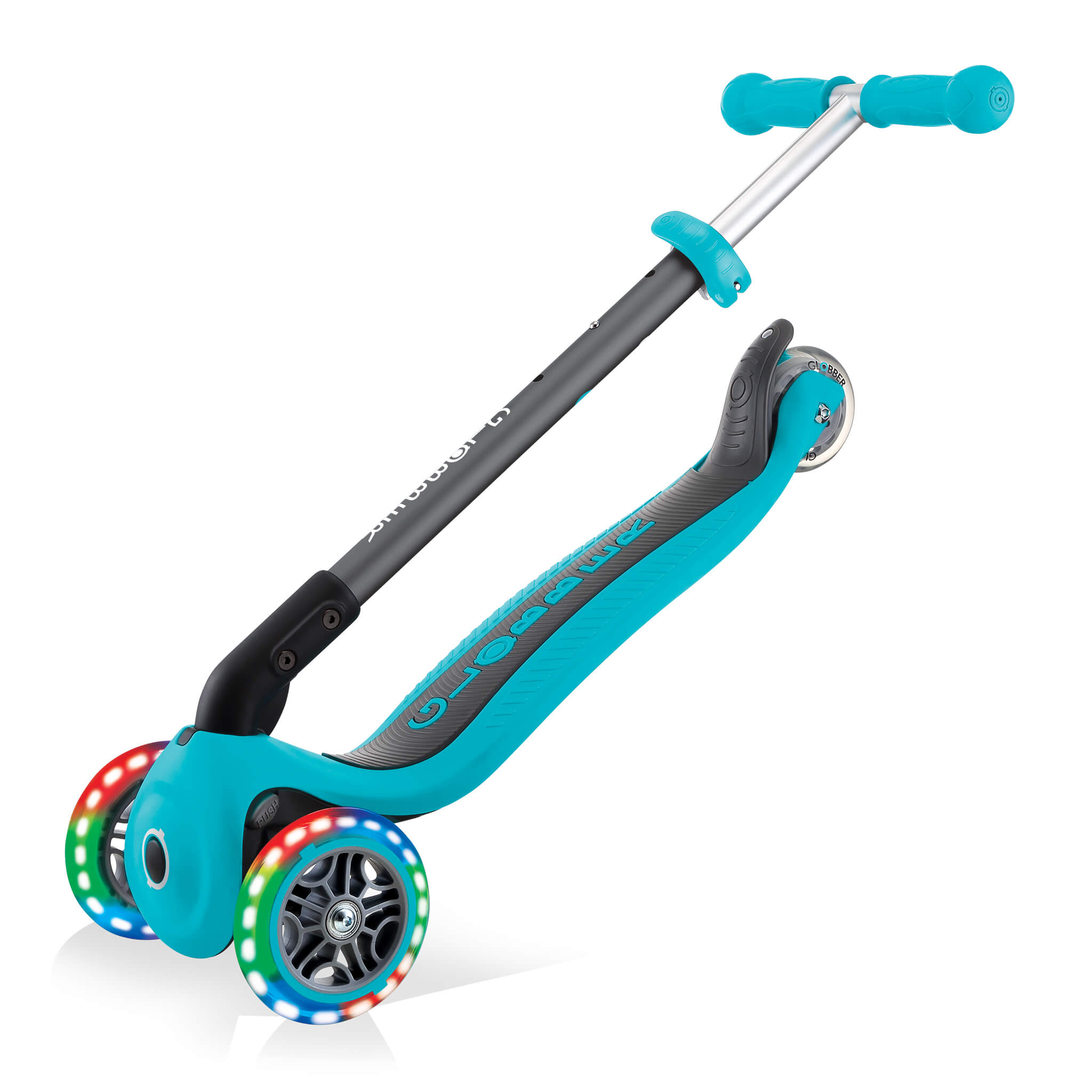 Globber Primo Foldable Lights Step Pastel Turquoise