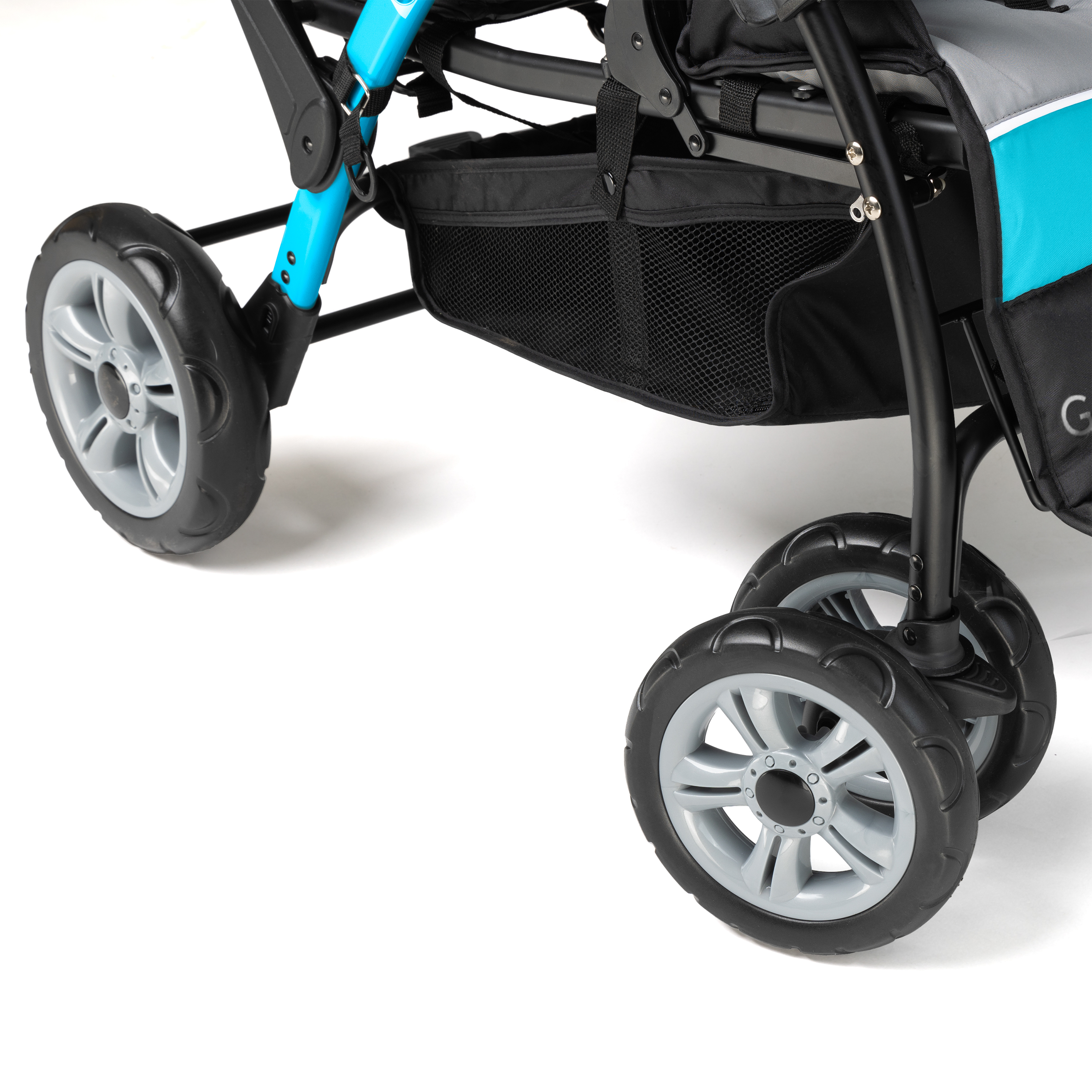 Gaggle Odyssey 4x4 Quad Stroller for 4 Children - Turquoise-0849801011743 Gaggle Odyssey 4x4 Quad Stroller for 4 Children - Turquoise