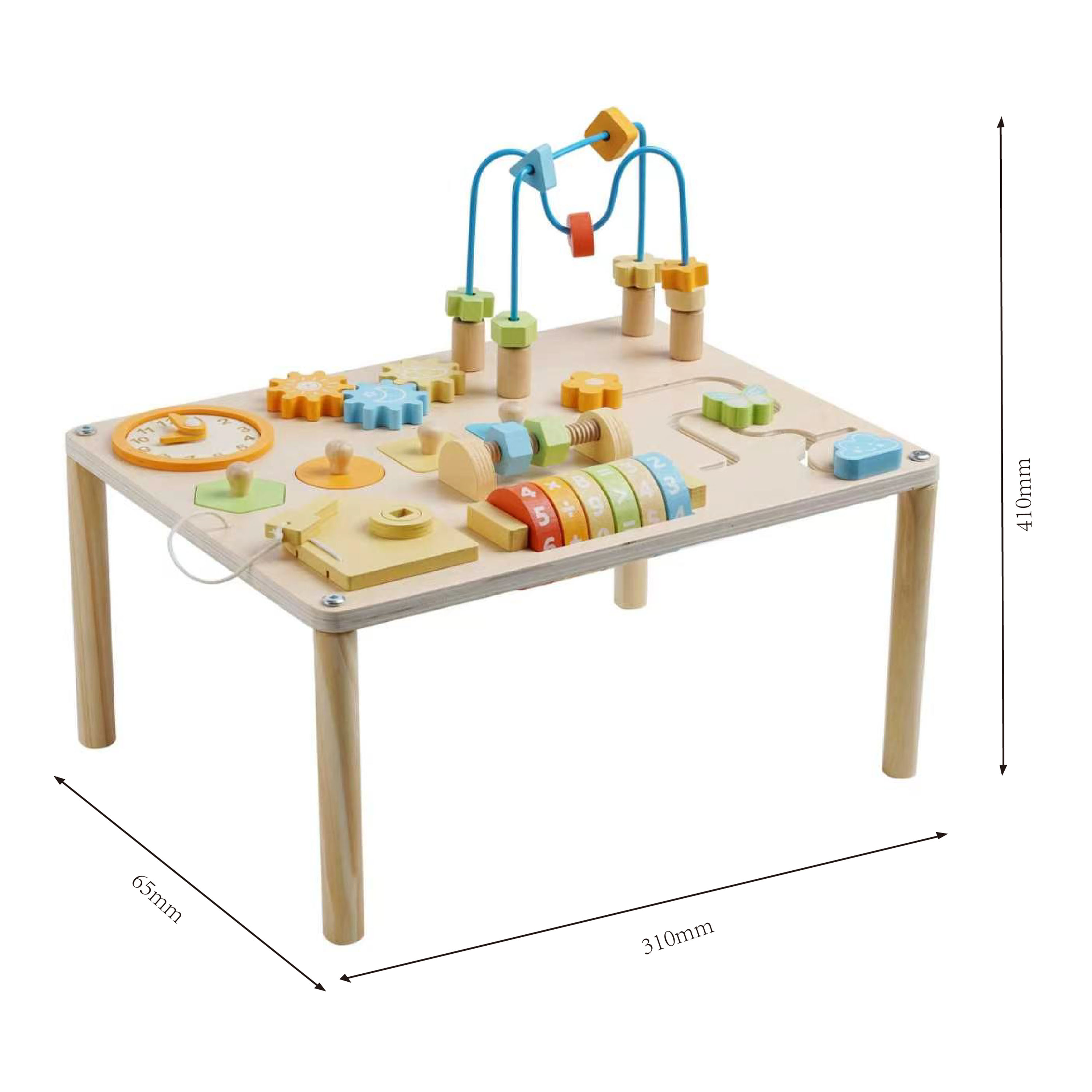 Sunny Maud Wooden Activity Table with Bead Maze