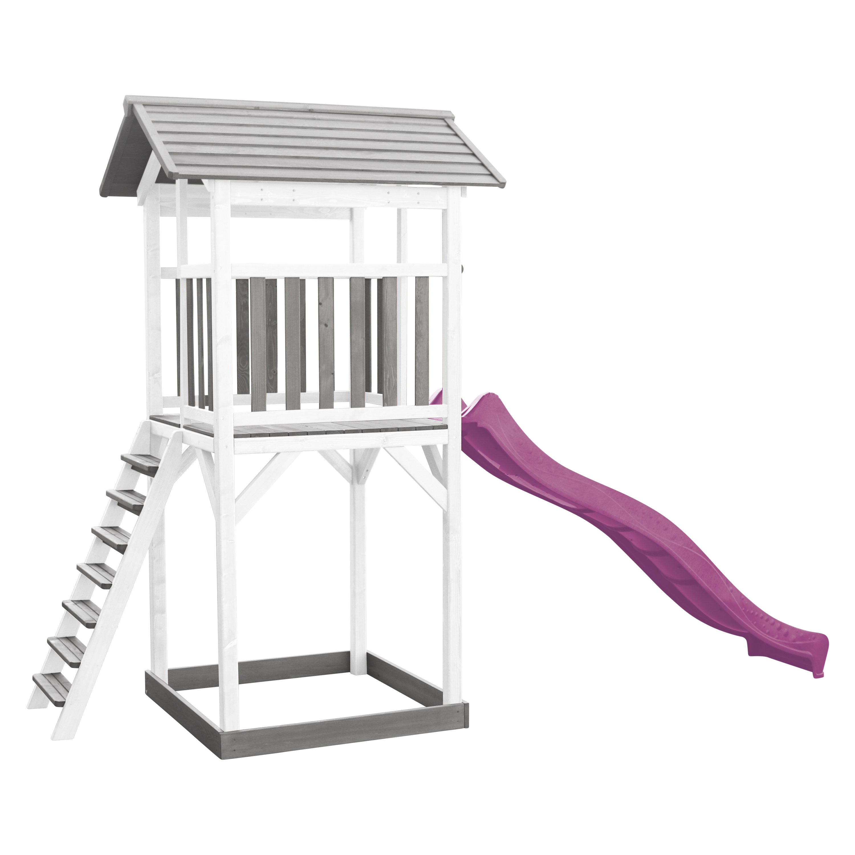 AXI Beach Tower Grey/White - Purple Slide