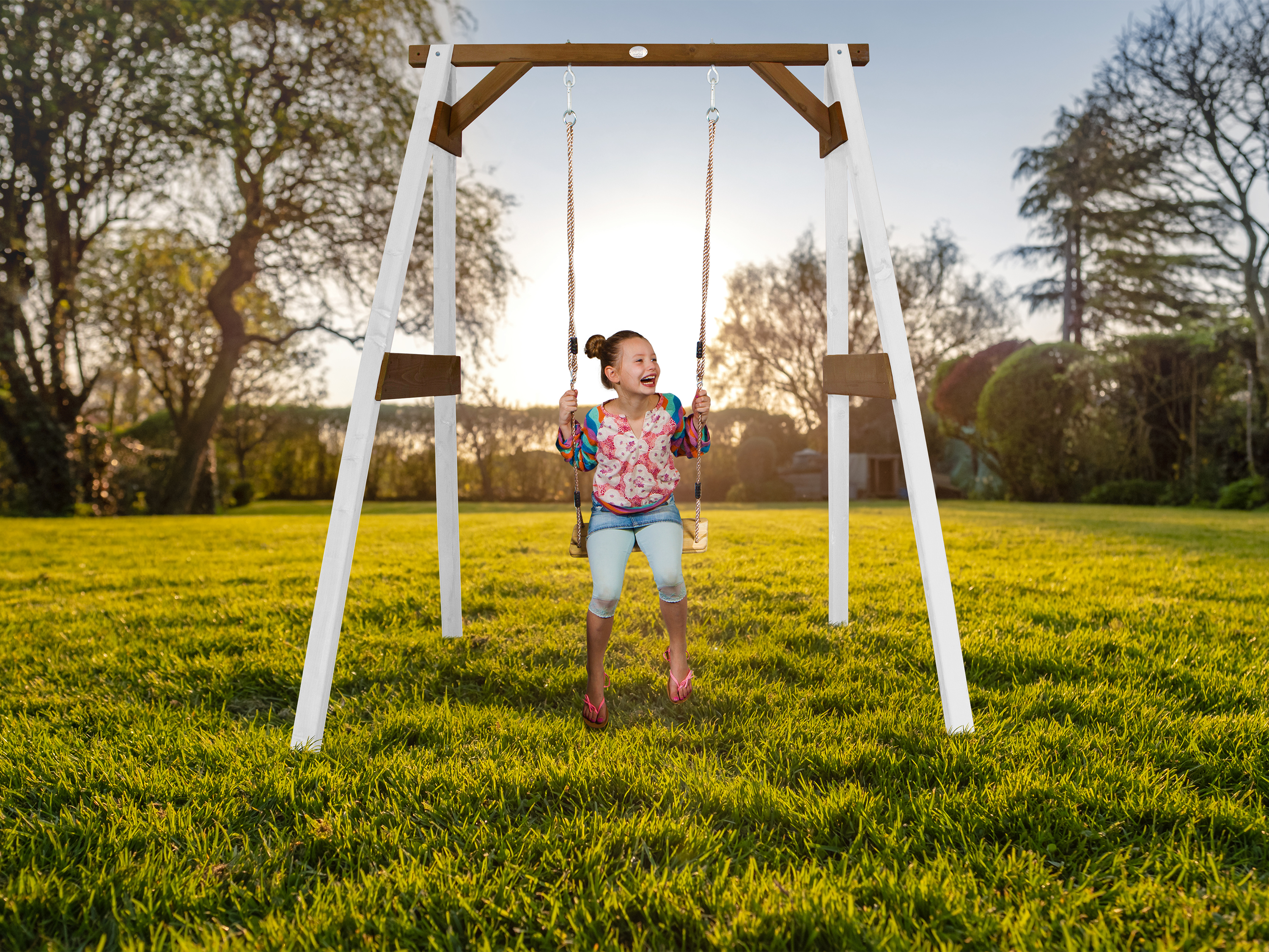 AXI Single Swing Set - White/Brown