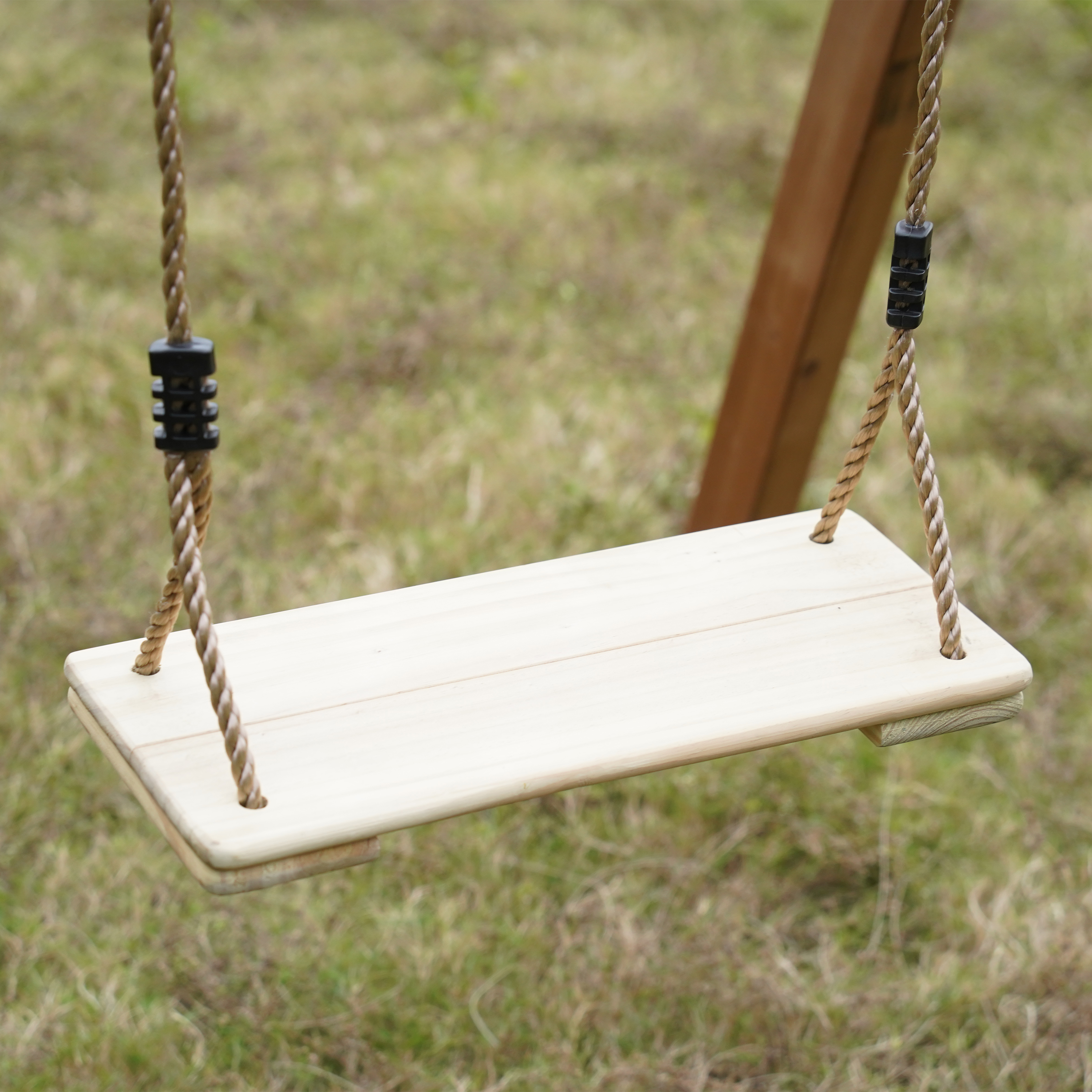 AXI Noud Climbing Frame with Playhouse, Swings, Trapeze and Climbing Wall – Cream Slide and Tube Slide