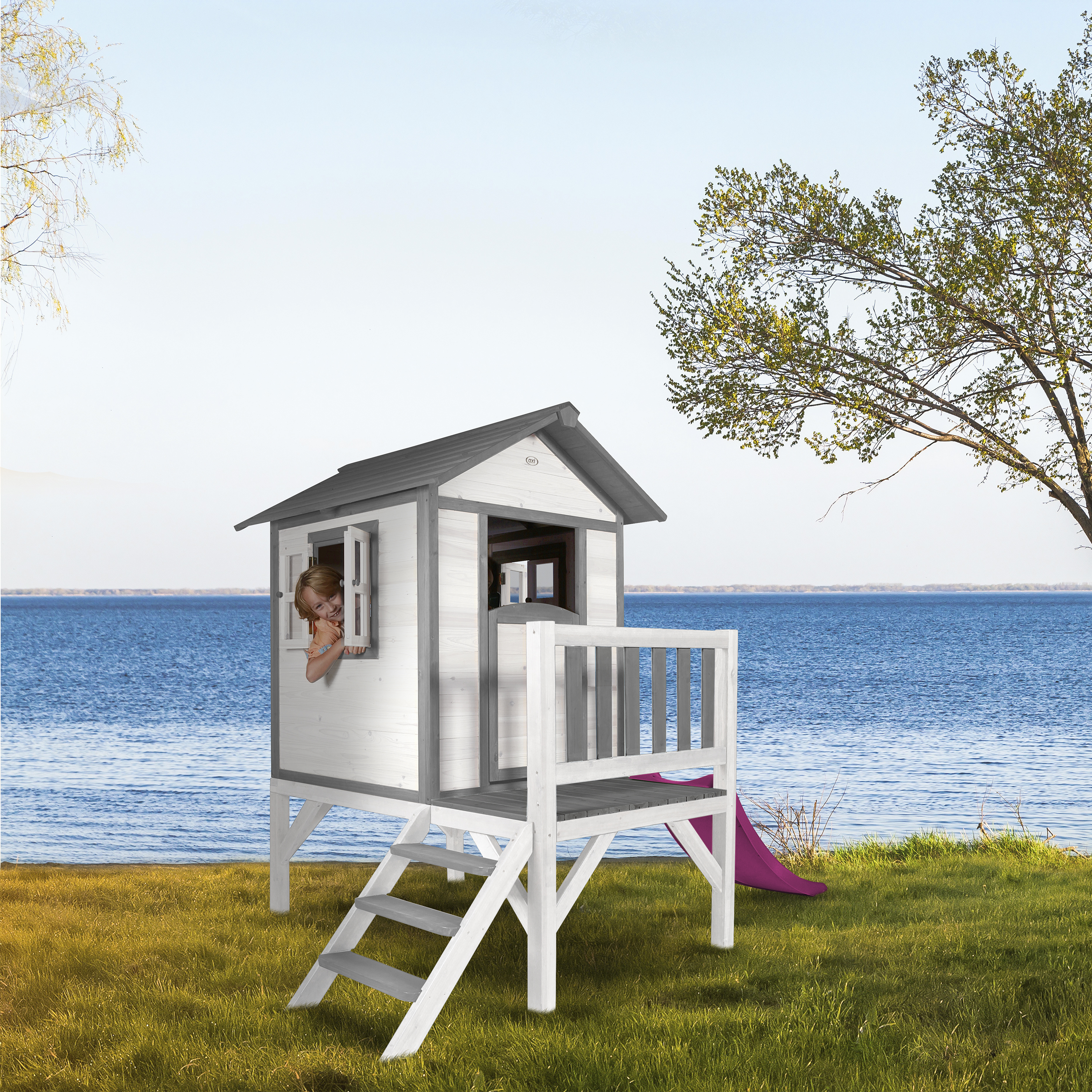 AXI Lodge XL Playhouse Classic - Purple Slide