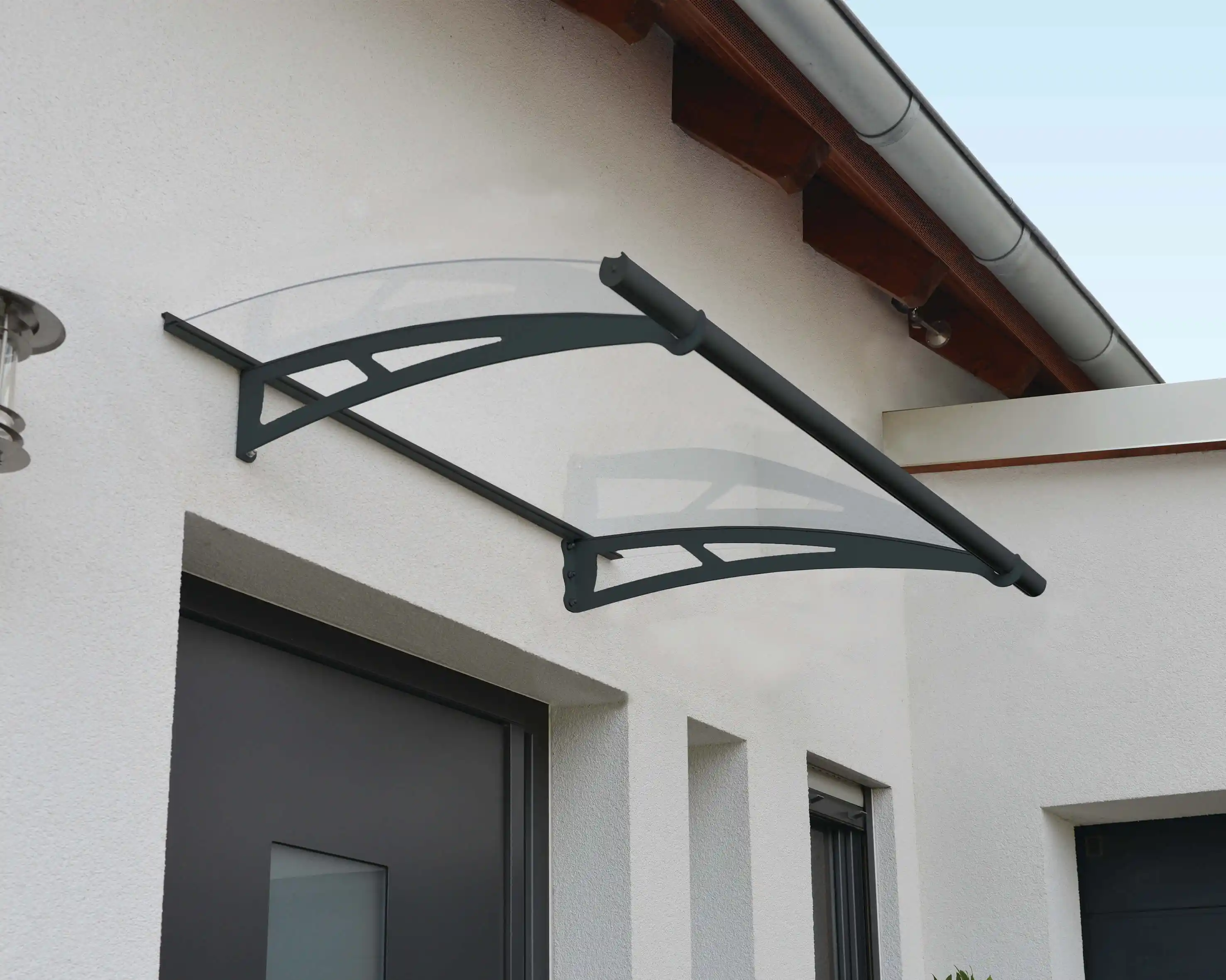 Canopia Aquila 150X91 cm Deur en Veranda Luifel Donkergrijs Helder-7290010027590 Canopia Aquila 150X91 cm Deur en Veranda Luifel Donkergrijs Helder