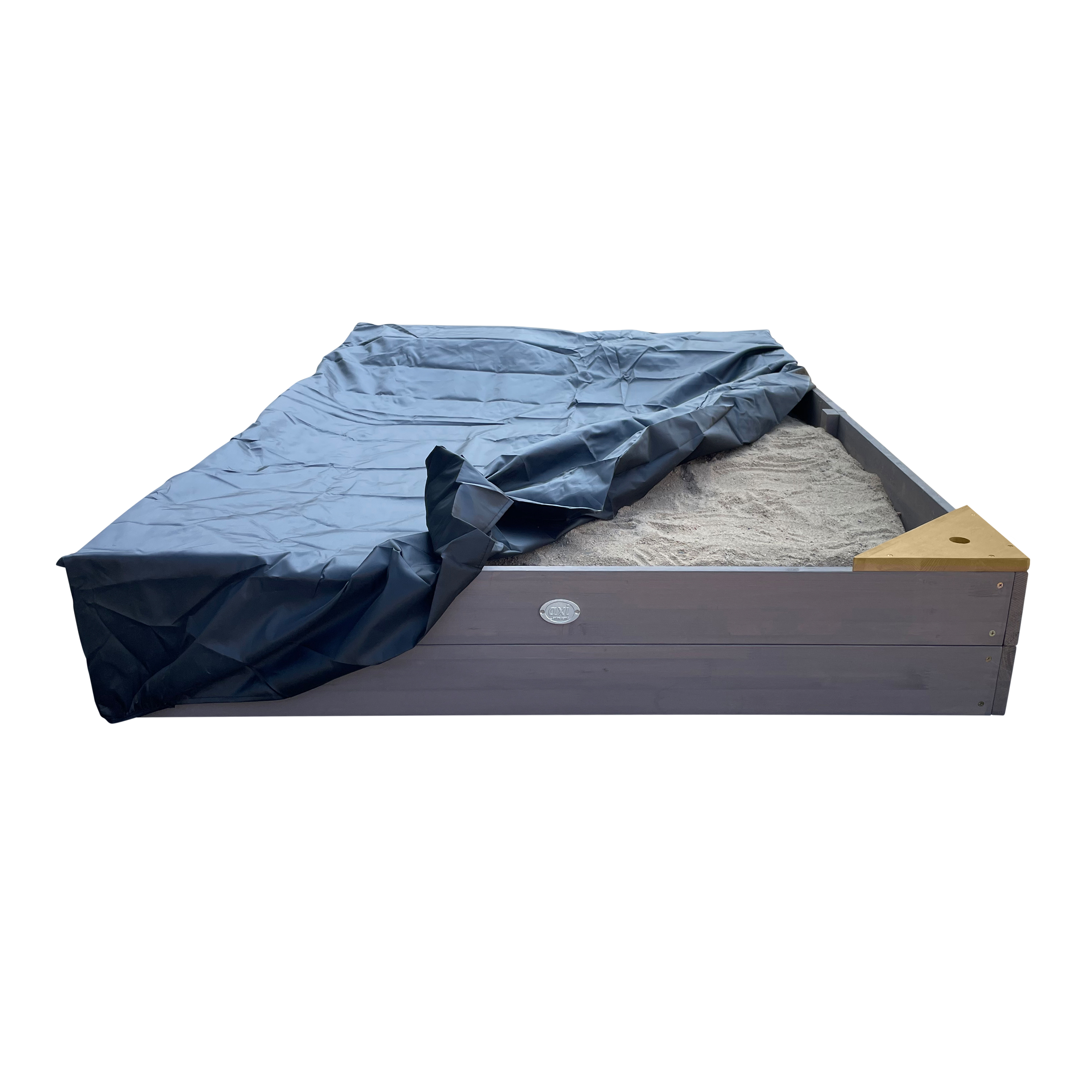 AXI Kelly Sandbox with Bins and Bench - 180 x 115 cm - Grey/Brown