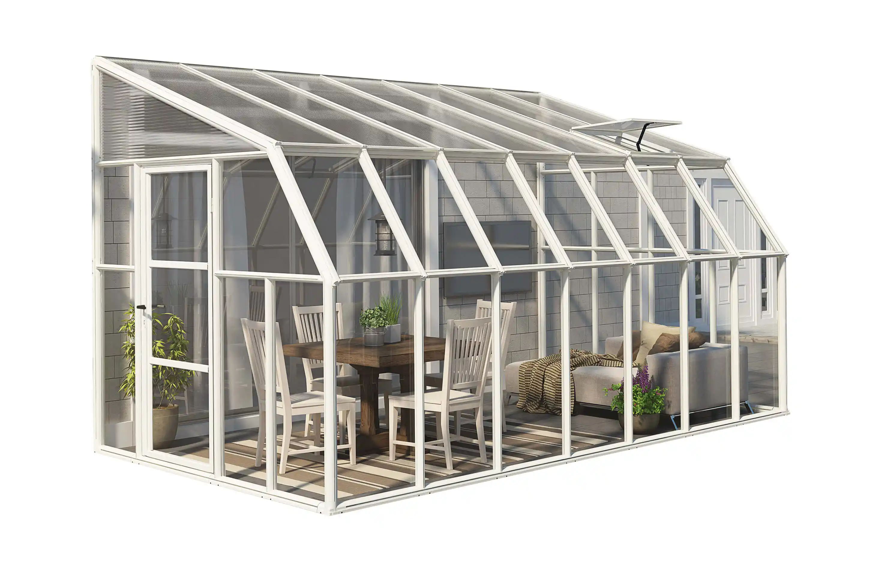 Canopia Sun Room 446X257 cm Véranda et Serre de jardin Blanche 