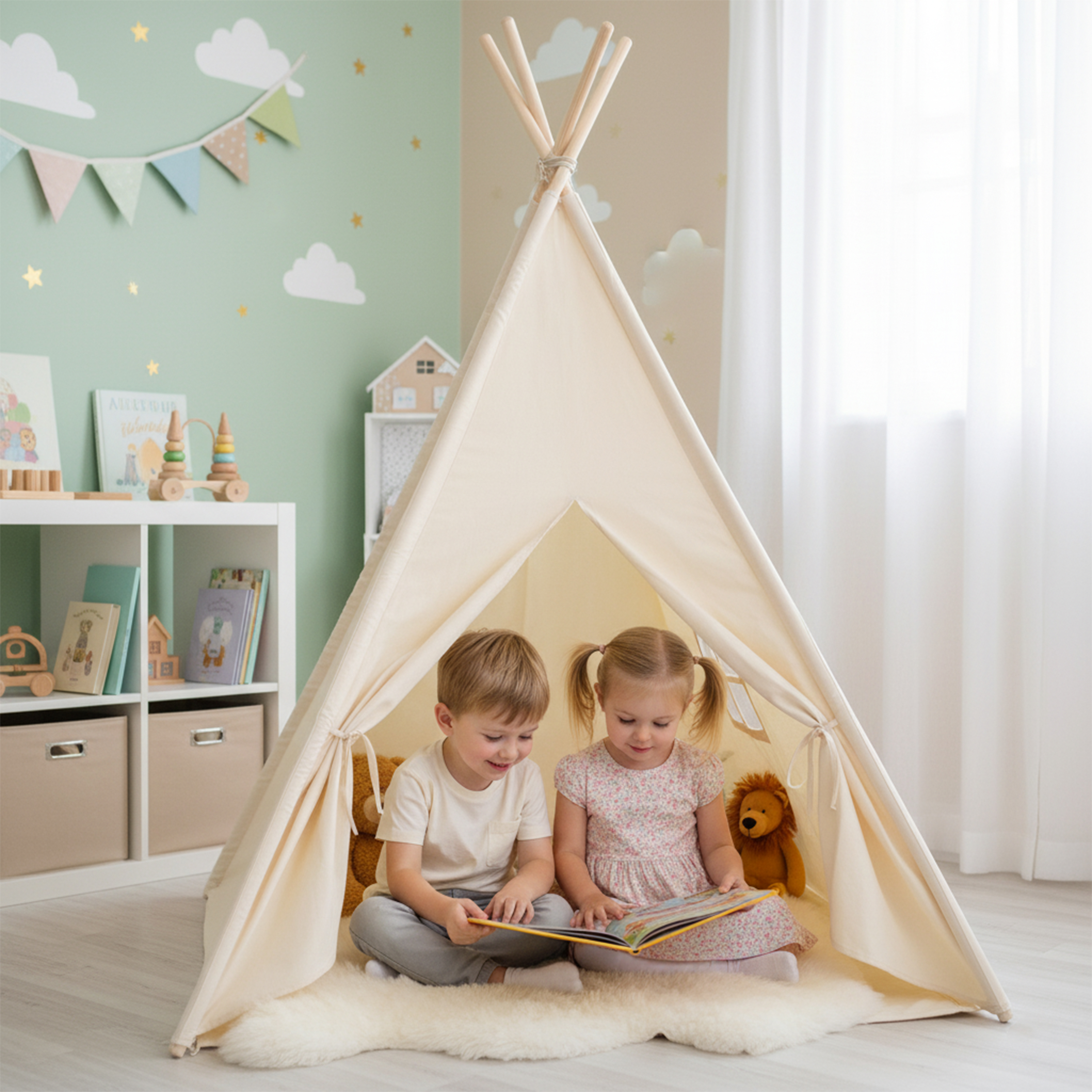 Sunny Vera Teepee Tent – Cream
