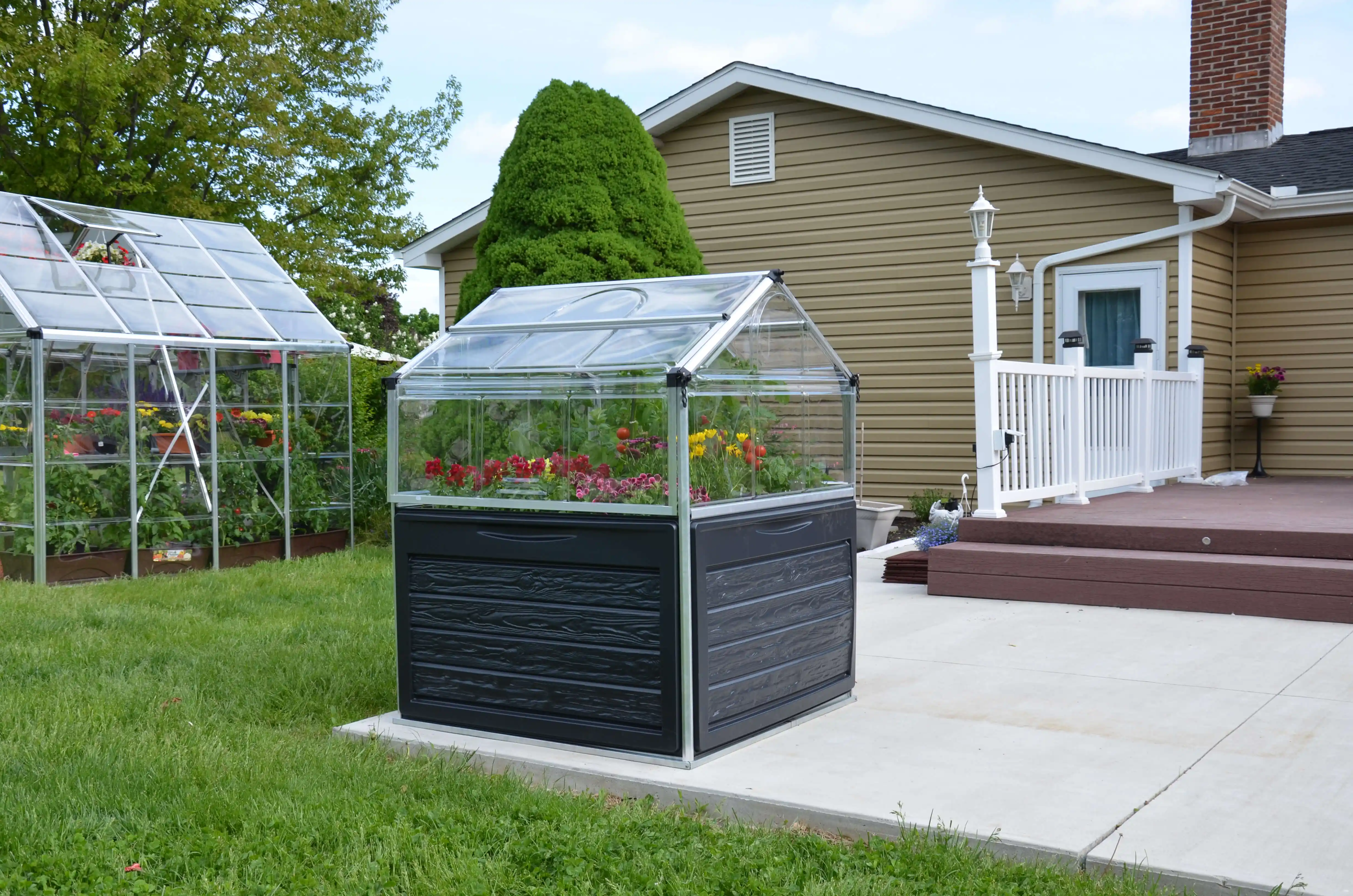 Canopia Plant Inn Potager Surélevé 118X118X148 cm Serre de Jardin Argent Clair