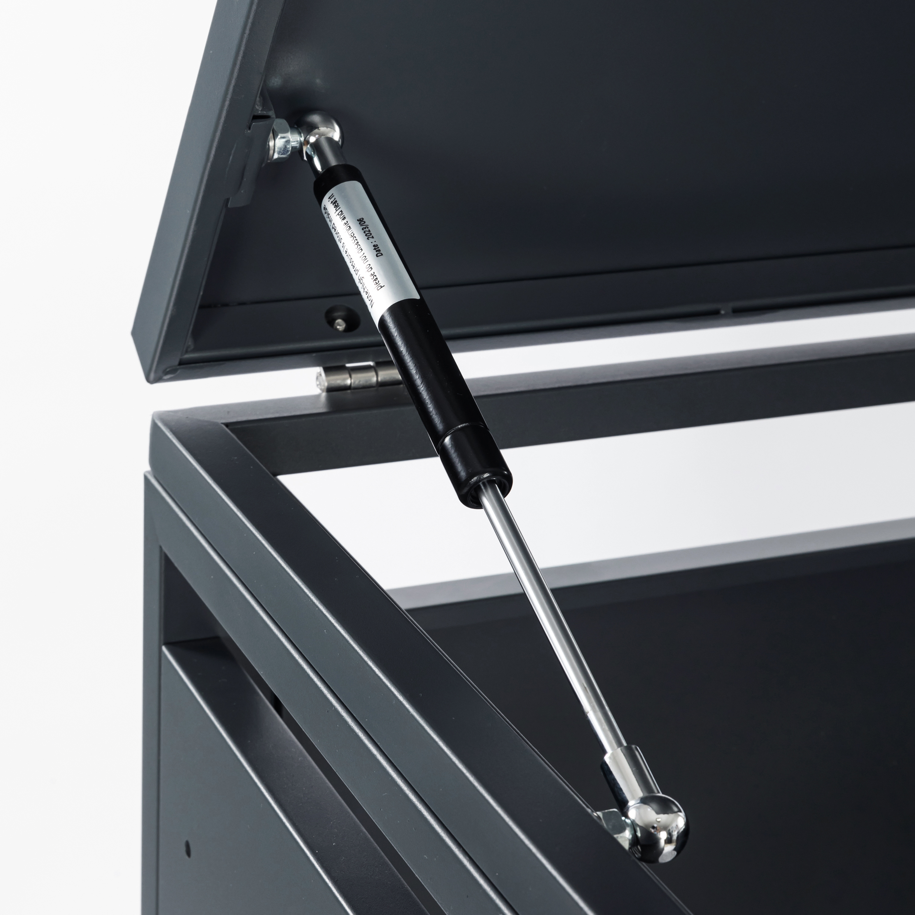 AXI Lucas Metal Garbage Bin Shed Anthracite/Wood look - 2 Garbage Bins