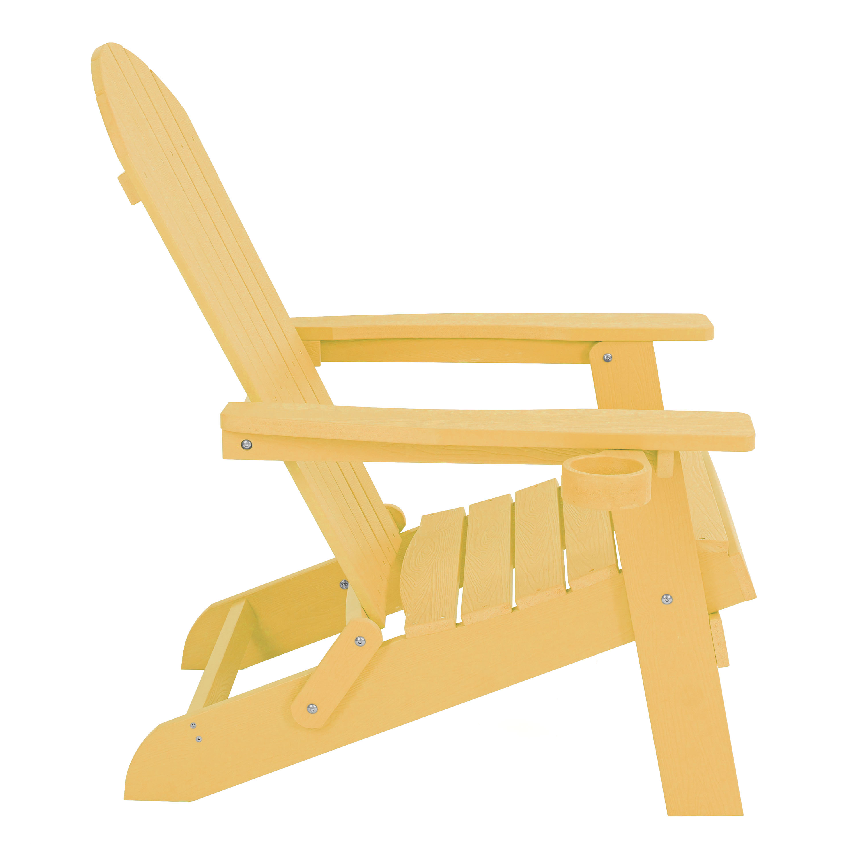 AXI Claire Folding Adirondack Chair Plastic Yellow