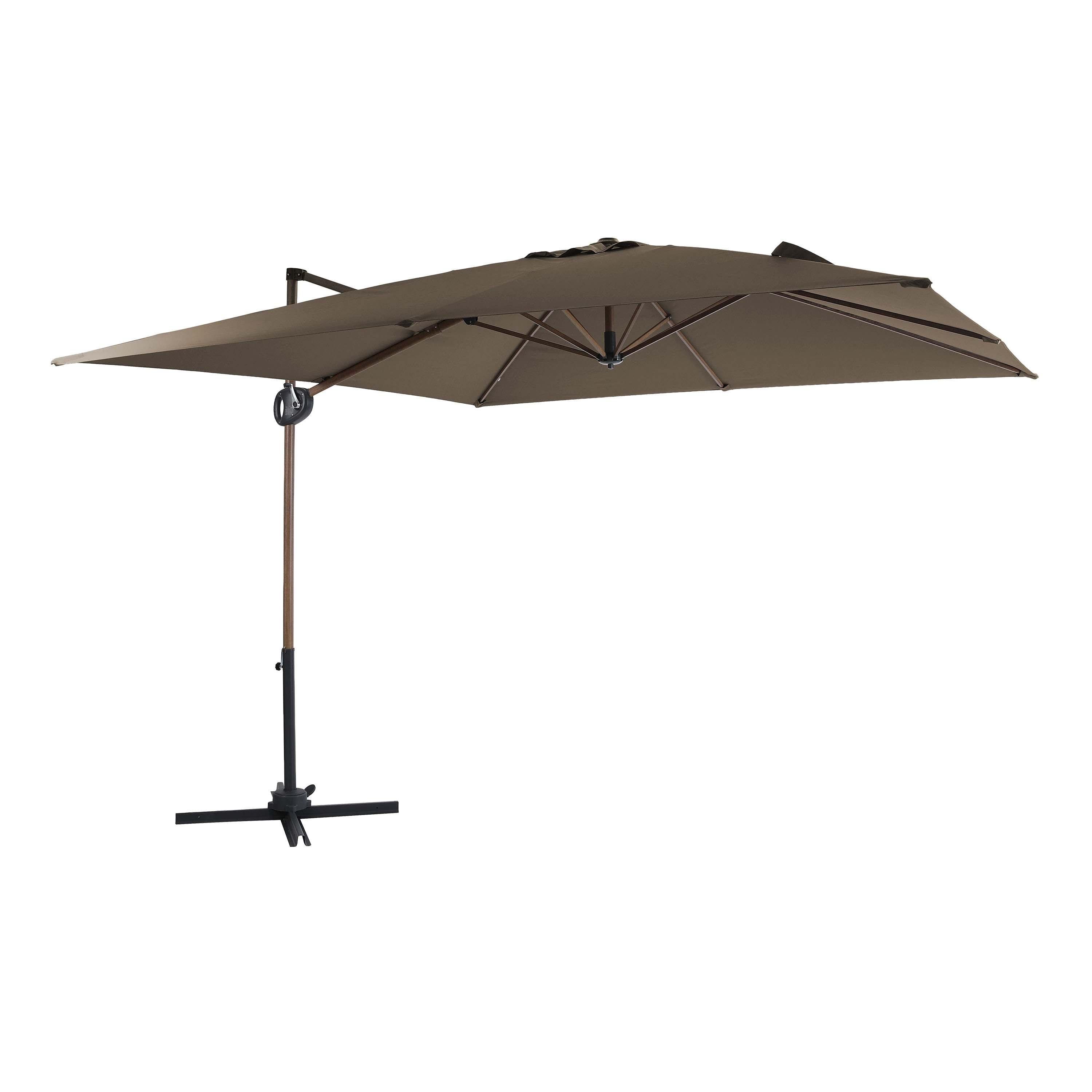 AXI Mira Cantilever Parasol 300x300cm Oak-look/Taupe