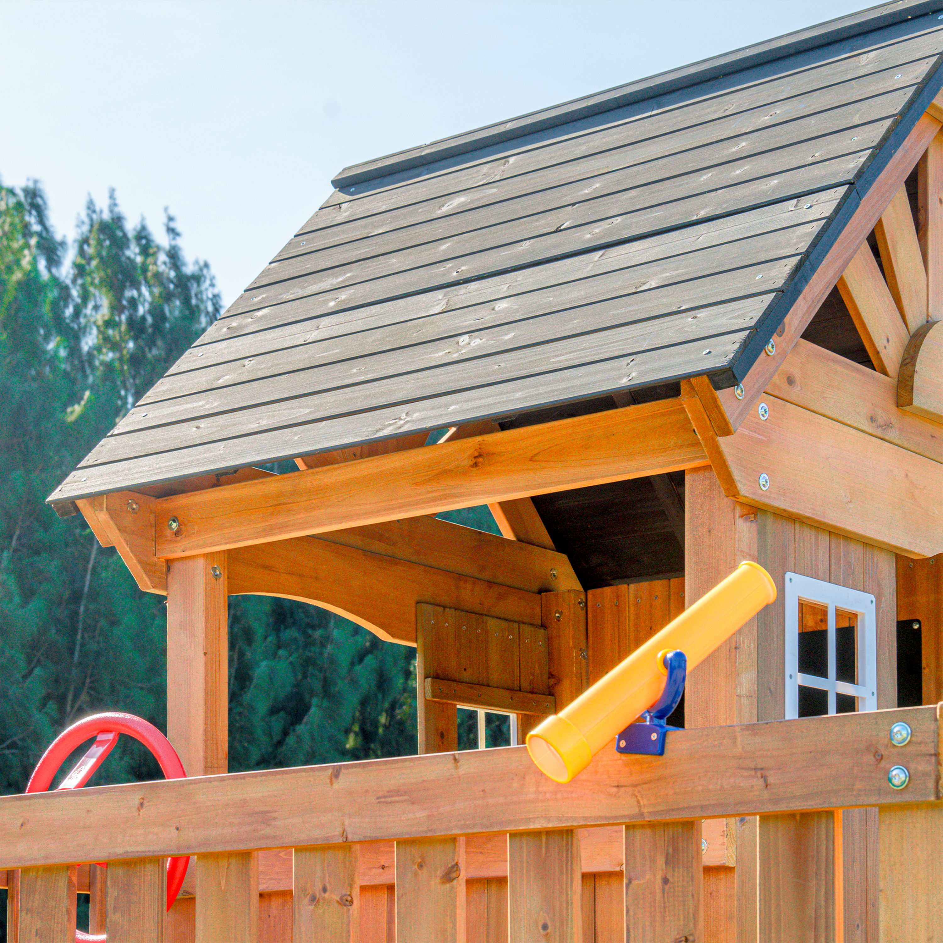 AXI Jack Climbing Frame with Double Swing and Trapeze – Grey Slide