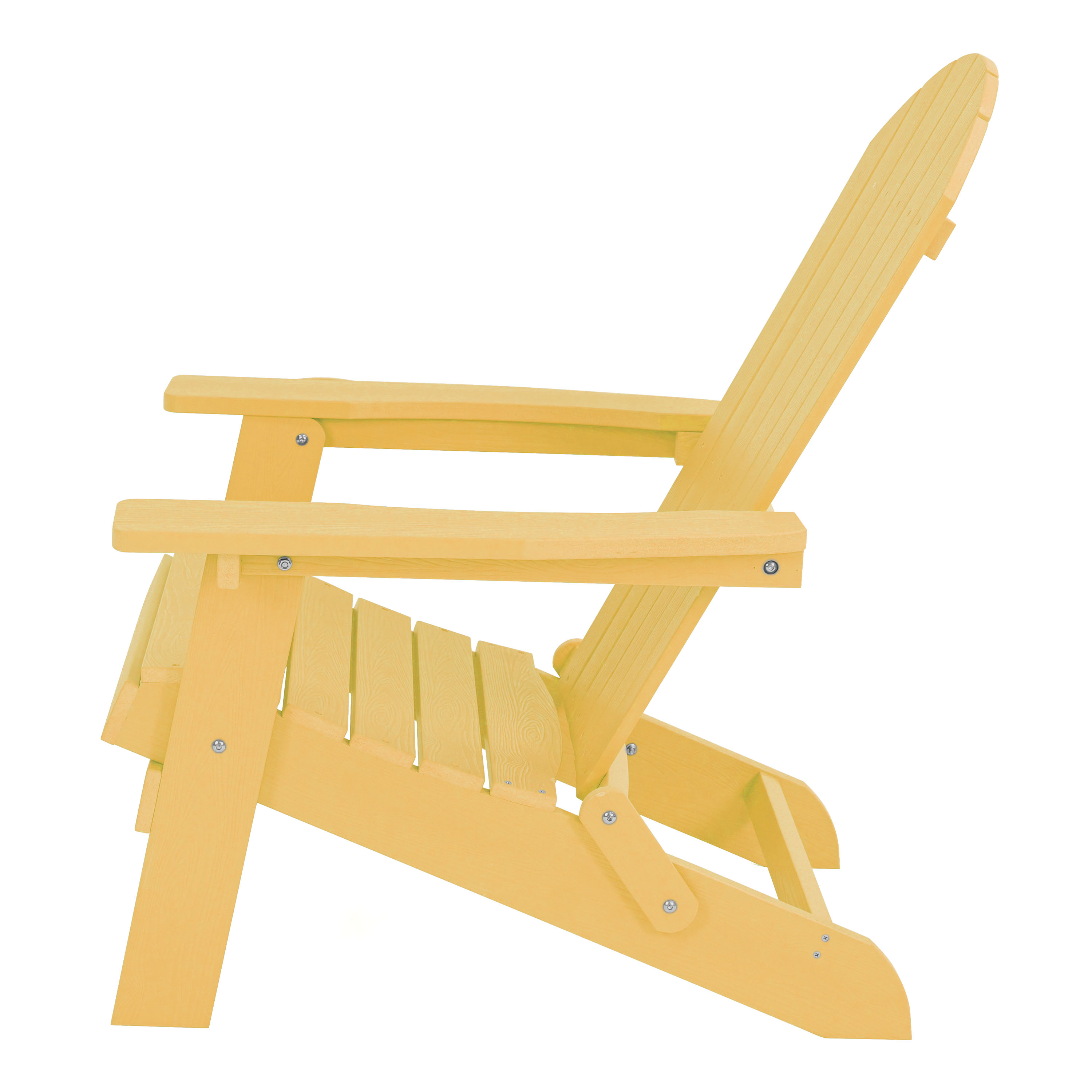 AXI Claire Folding Adirondack Chair Plastic Yellow