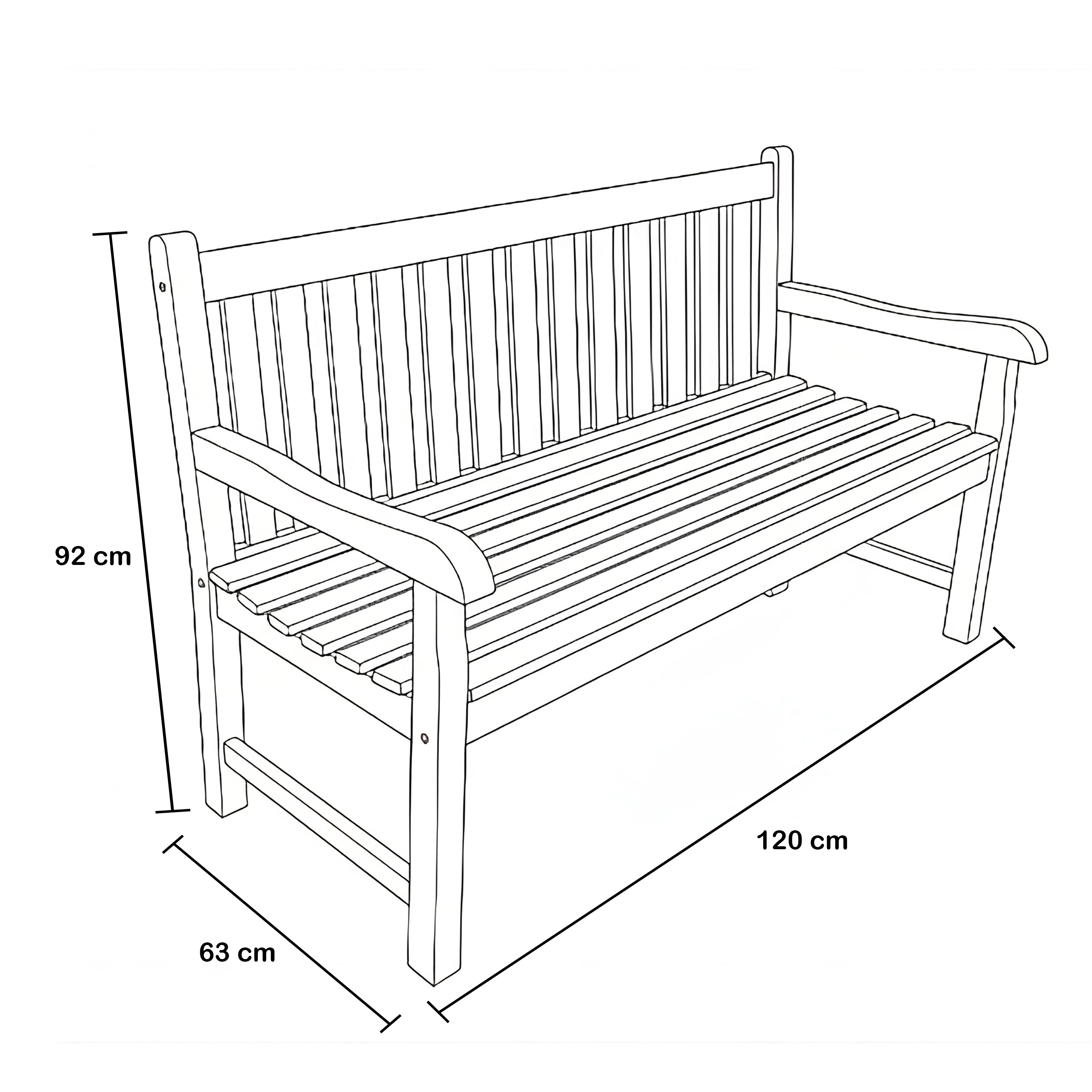 AXI Nowi Teak Garden Bench 120 cm