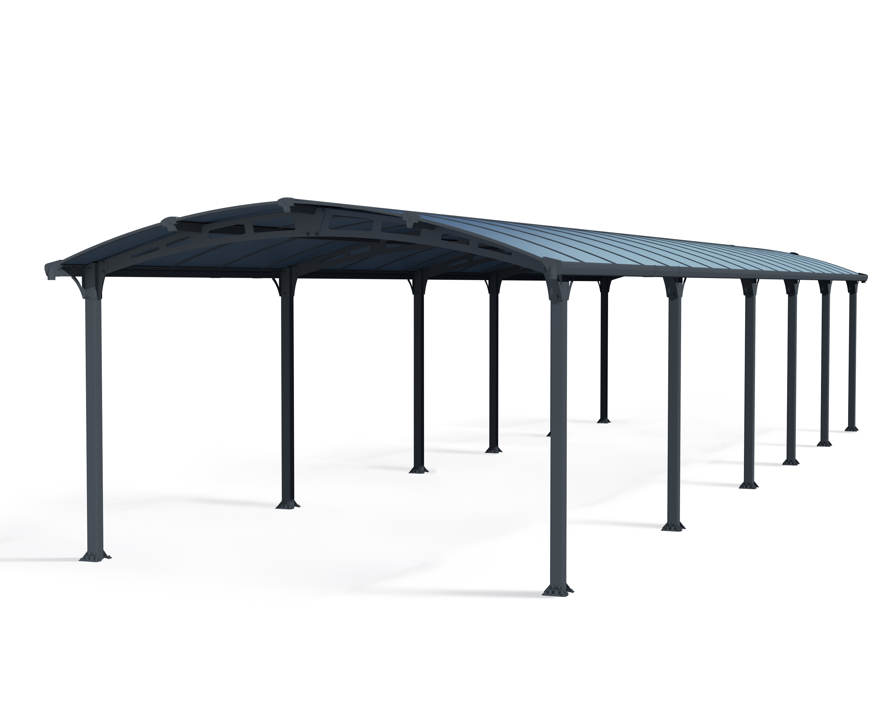 Canopia Arcadia 1290X360 cm Carport Enkel Donkergrijs Brons-7290108139013 Canopia Arcadia 1290X360 cm Carport Enkel Donkergrijs Brons