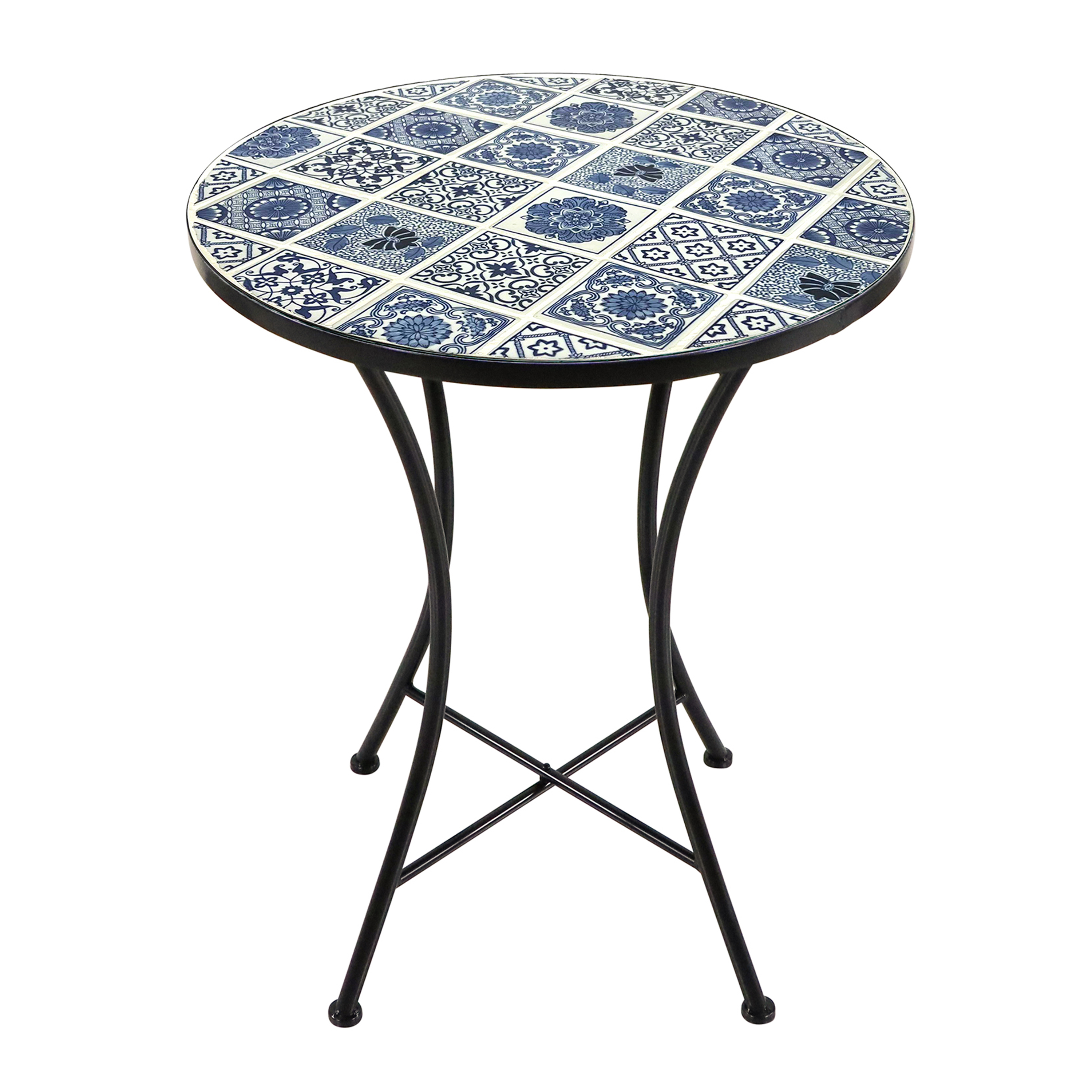 AXI Amélie Chaise Bistrot Mosaïque en bleu de Delft