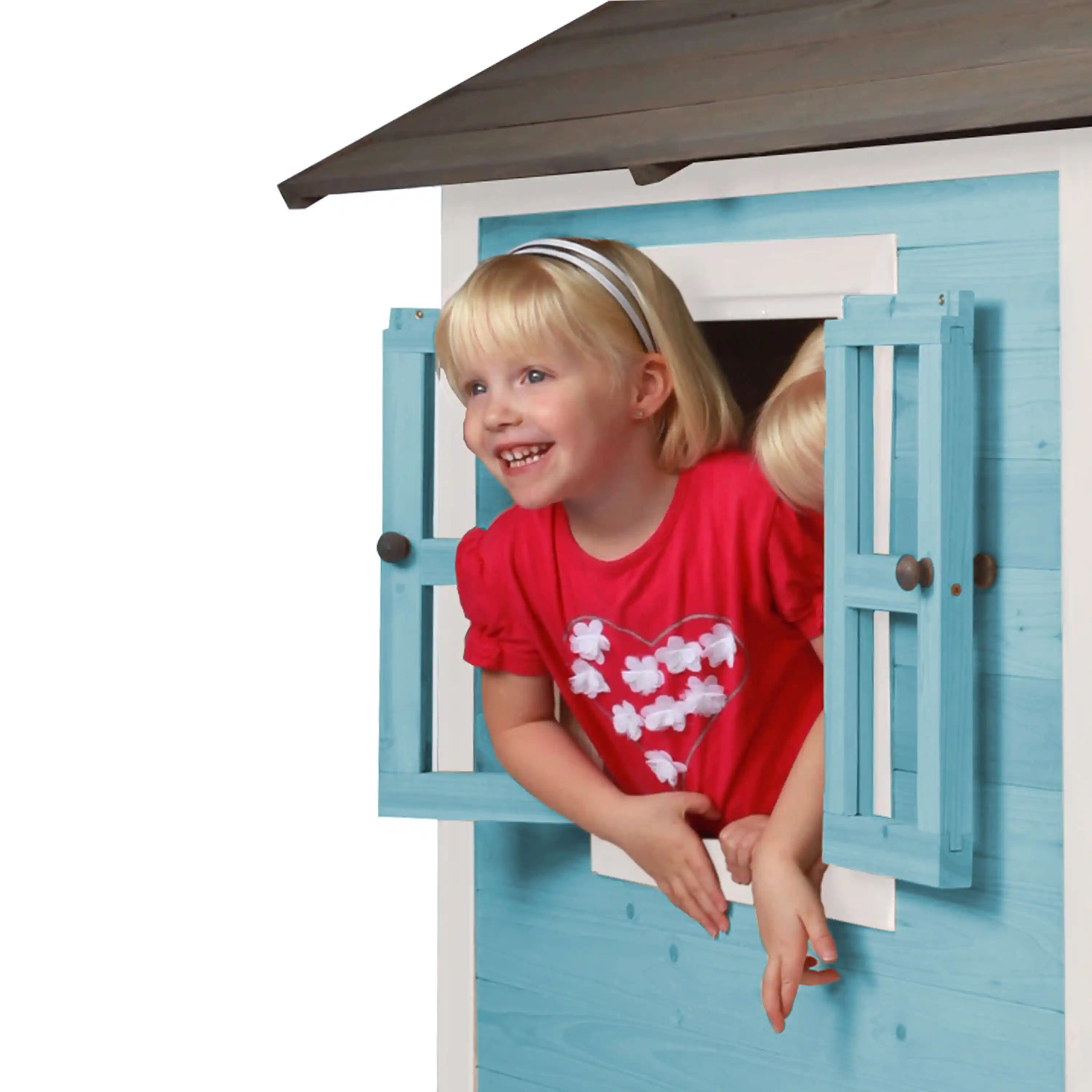 AXI Lodge XL Speelhuis Caribisch Blauw - Paarse Glijbaan