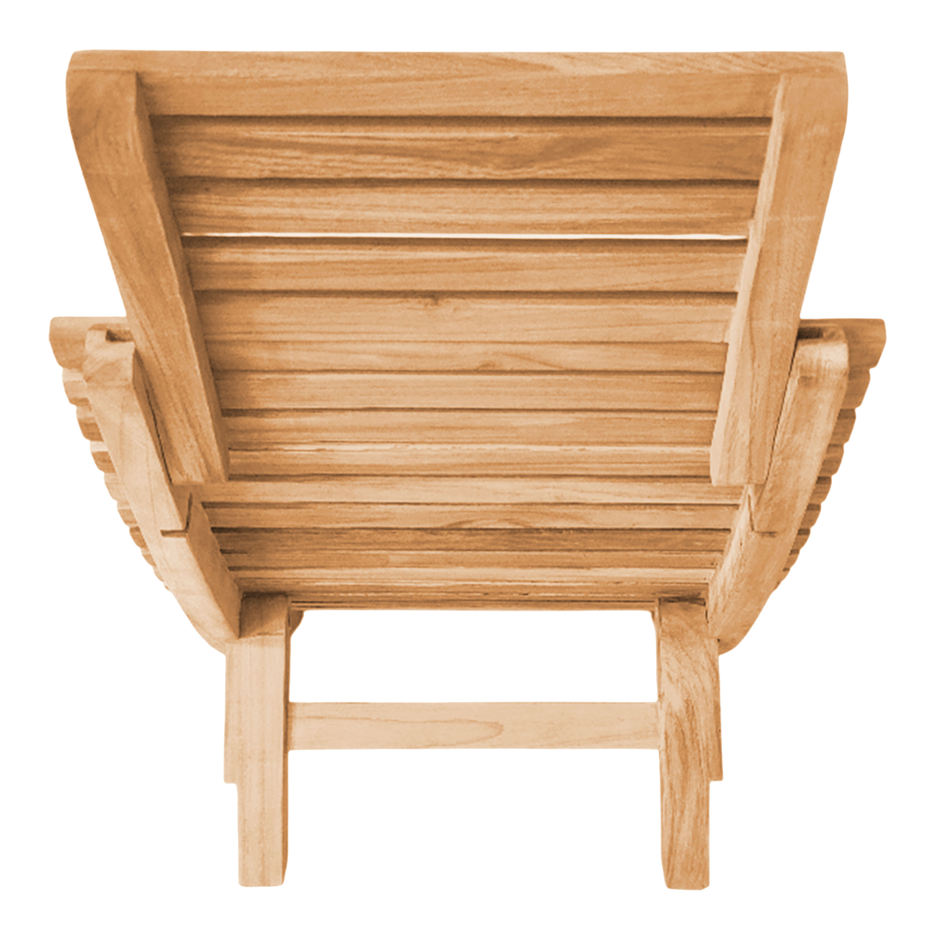 AXI Manny Teak Curved Sunbed Foldable