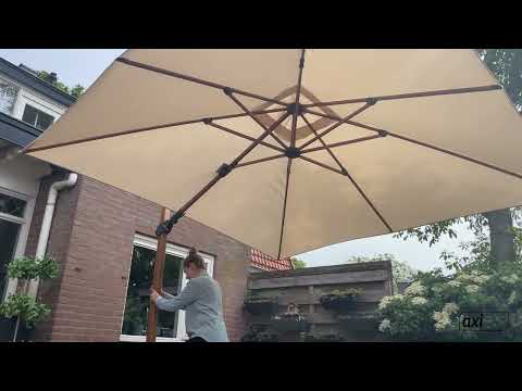 AXI Apollo Premium Parasol déporté 300x300cm Anthracite/Gris