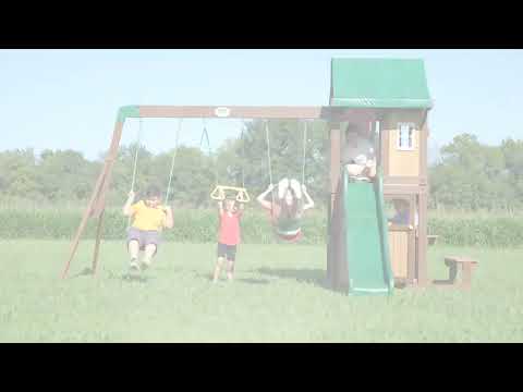 Backyard Discovery Lakewood Aire de jeux avec balançoires et toboggan
