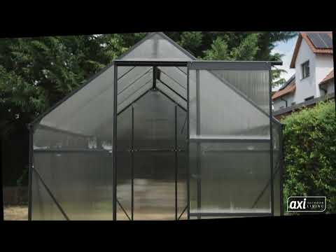 AXI Simon Serre de jardin en polycarbonate – Noir 310x190x207 cm