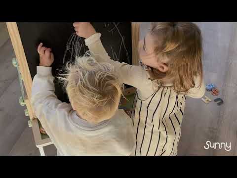 Sunny Mika Chevalet d'activités avec panneau perforé Naturel