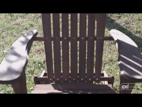 AXI Alexa Chaise Adirondack pliante avec repose-pieds Café