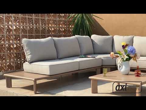 AXI Avery Salon de jardin avec table d'appoint aspect bois, beige